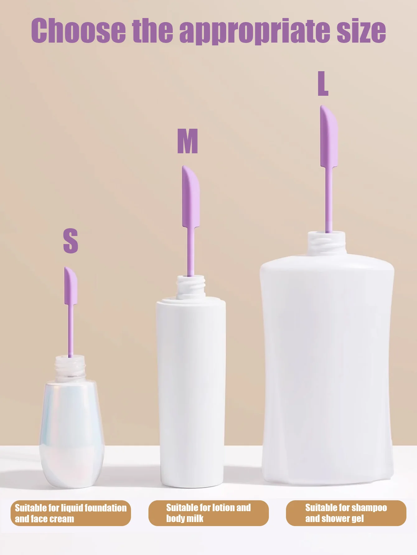 Set de 3 espátulas de silicona cosmética – Mango ergonómico para cosmética - imagen 2
