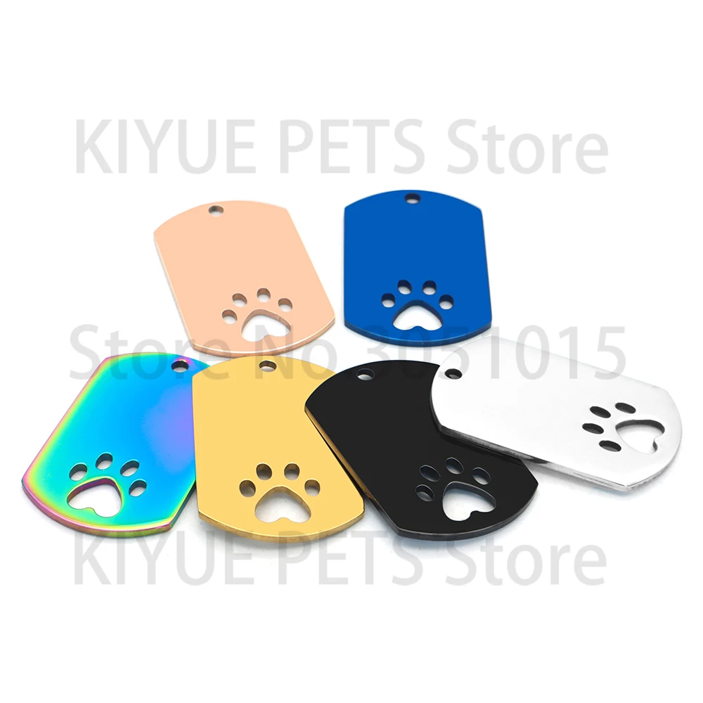 20 piezas personalizado, etiqueta rectangular de acero inoxidable en blanco, accesorios colgantes de espejo de doble cara grabables - imagen 4