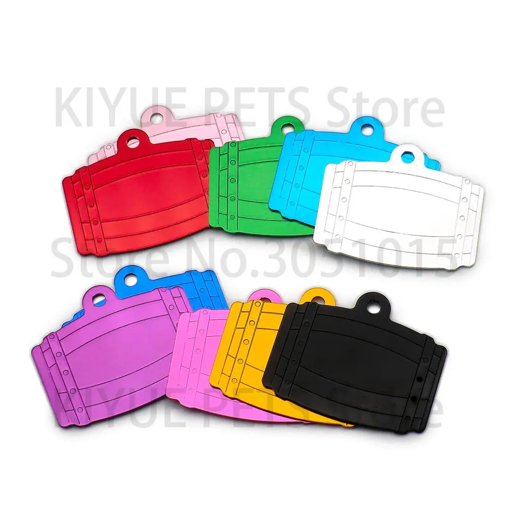 Etiquetas de identificación personalizadas para mascotas, accesorios para Collar de cubo de hueso, grabado en blanco, 20 piezas, venta al por mayor