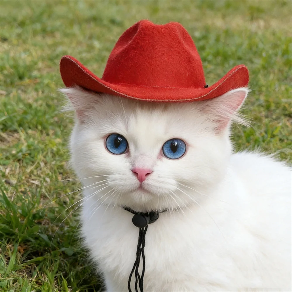 Sombrero vaquero ajustable para gatos Sphynx y siameses – fotos y aseo - imagen 2