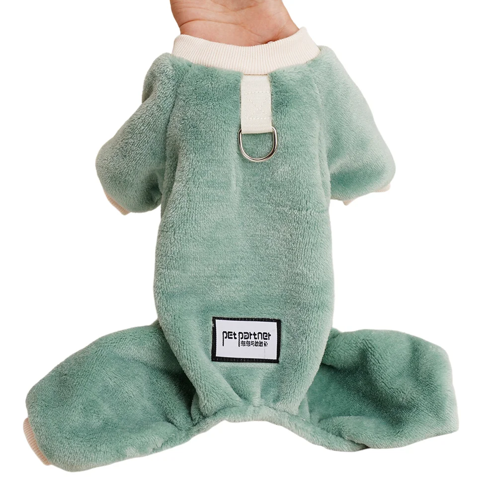 Pijamas térmicos de franela para perros, mono de invierno para cachorros, ropa para mascotas en clima frío, ropa cálida para perros pequeños - imagen 2