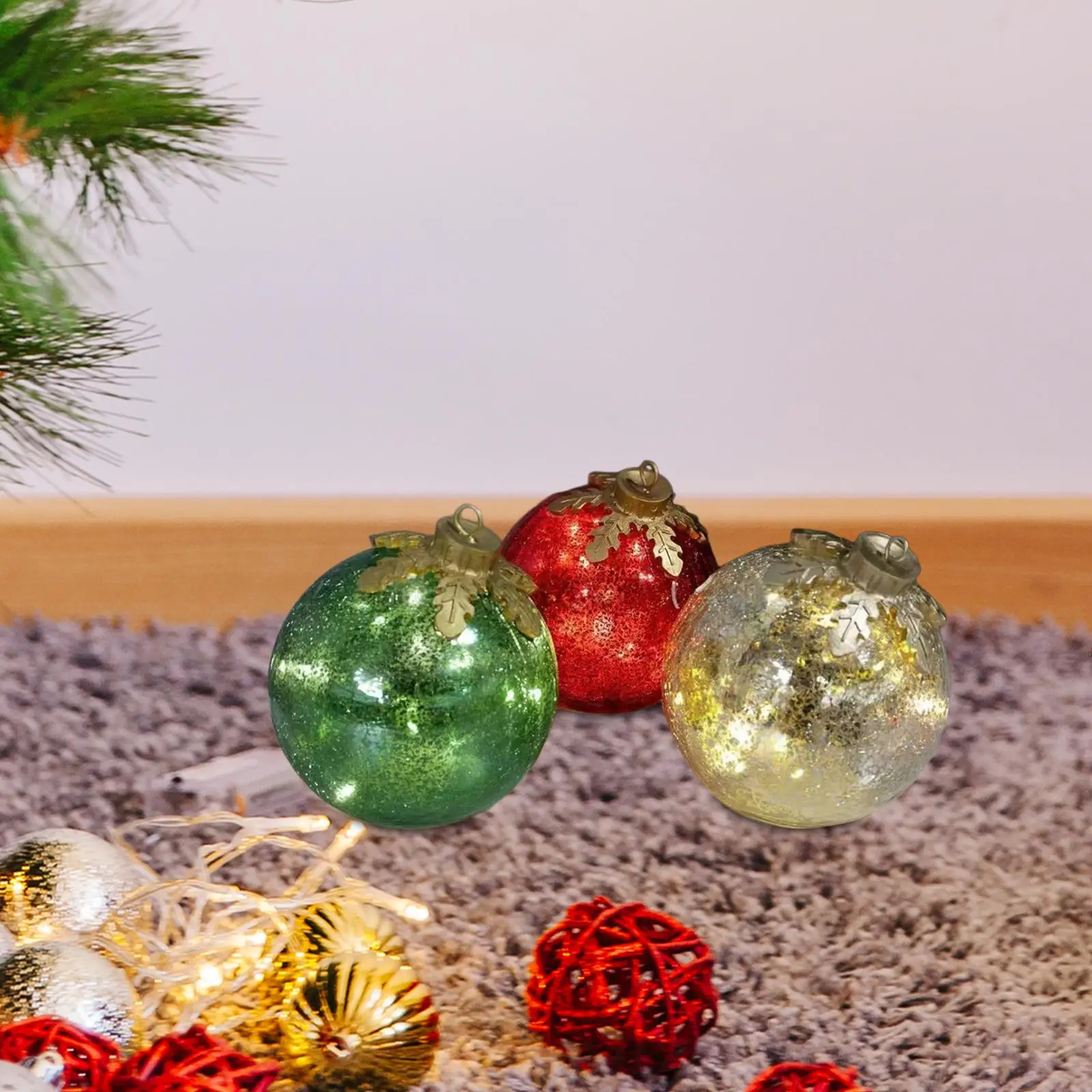 3x Tabletop Christmas Ornaments Christmas Decorations Centerpieces for Farmhouse