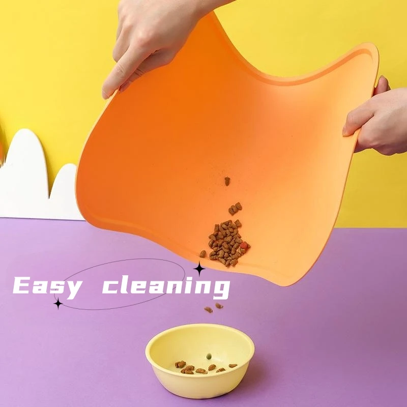 Alfombrilla impermeable de silicona para alimentación de mascotas, cuenco para perros, para beber y lamer, fácil lavado, accesorios para cachorros, Color sólido - imagen 5