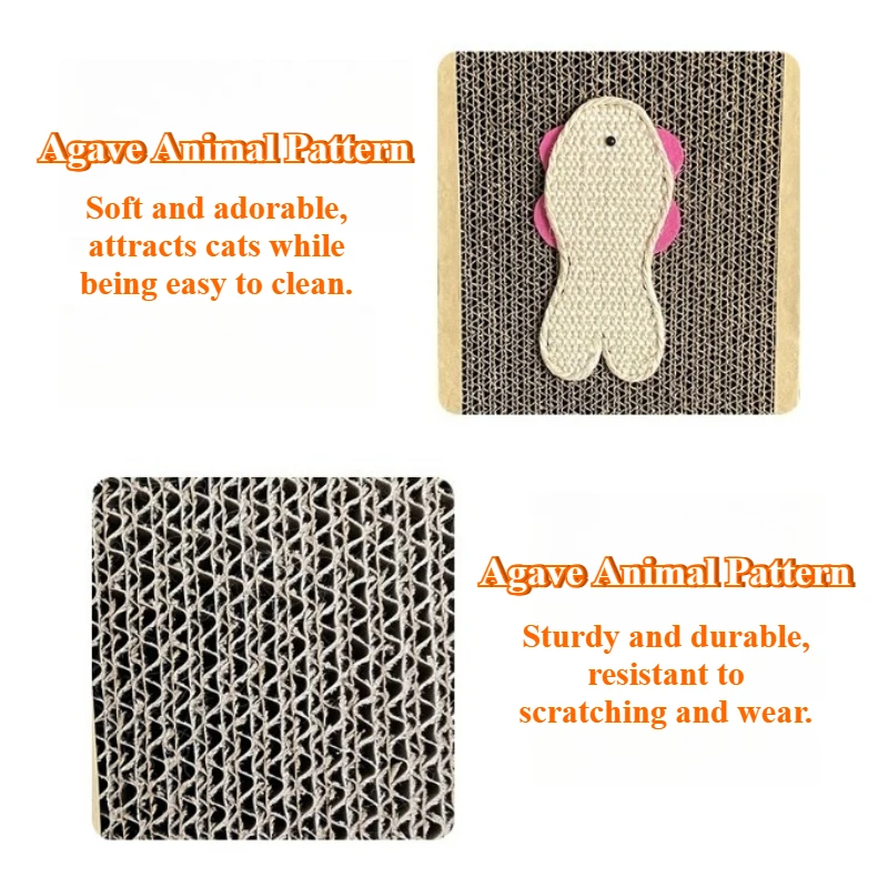 Tablero para rascar gatos de cartón corrugado, almohadilla para rascar plana duradera para moler las garras, tapete de juego de descanso interactivo para gatitos - imagen 3
