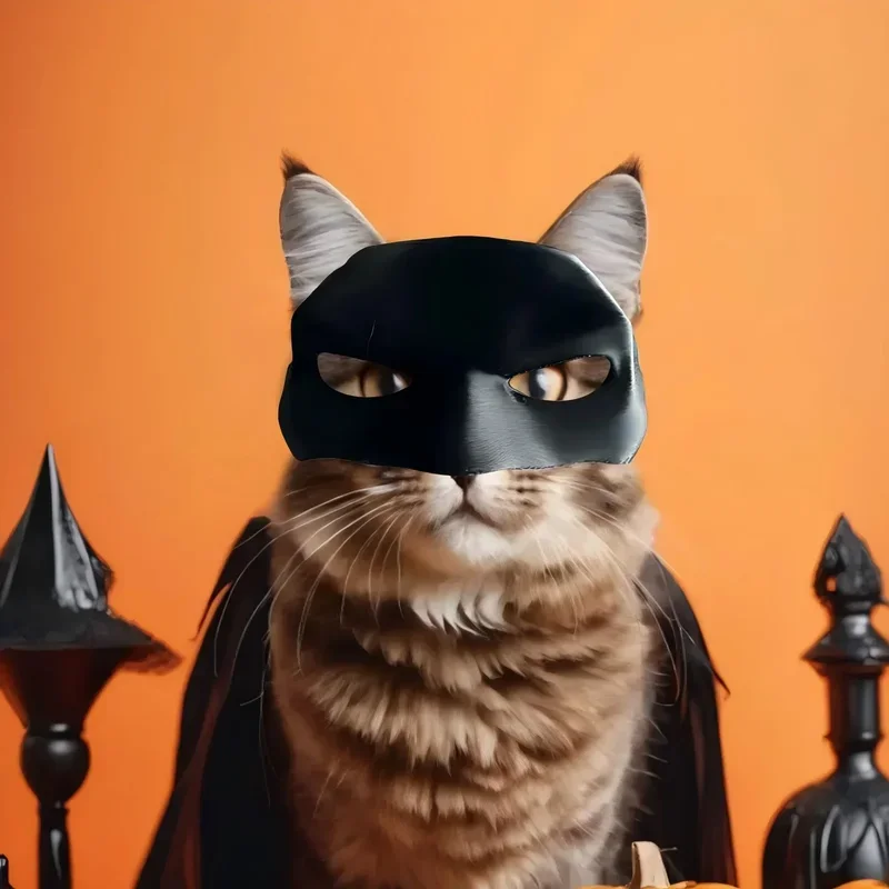 TONG Cat Bat Cool Man Mask Cat Avenger Mask Matte Cute Bat Mask Juguetes de superhéroe Cat Bat Pet - imagen 2