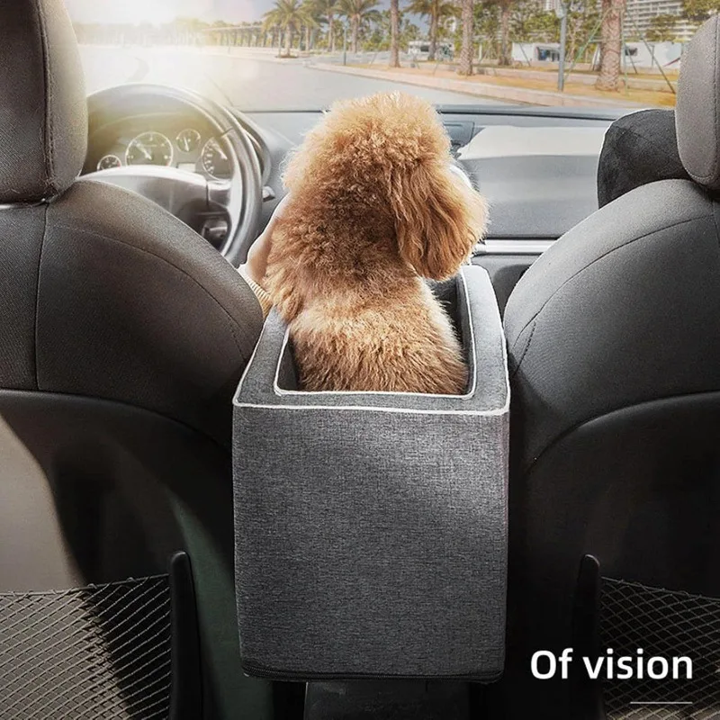 Cama para perros pequeños, transportador portátil para mascotas de viaje para gatos con almohada ajustable, correa de seguridad para viajes al aire libre - imagen 3