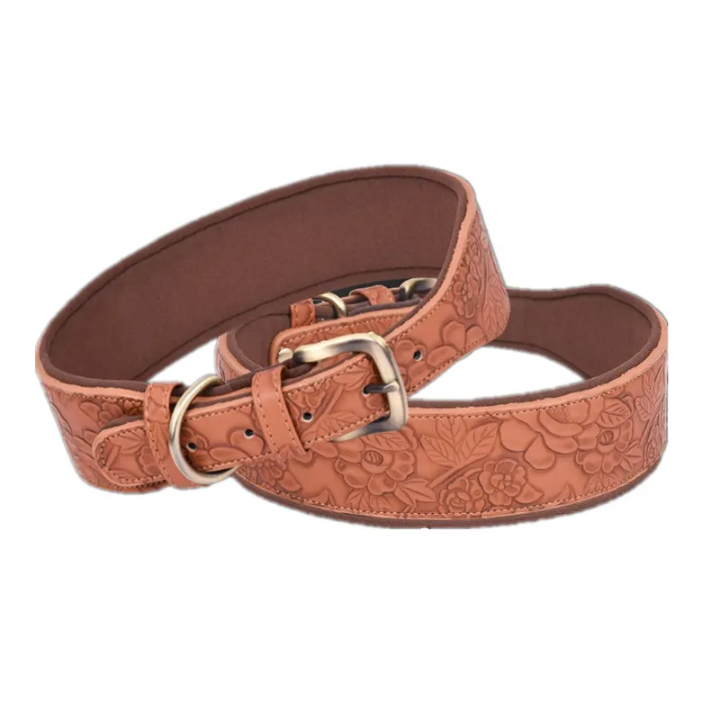 Collar cuero PU para perro resistente con acolchado suave y hebilla D - imagen 3