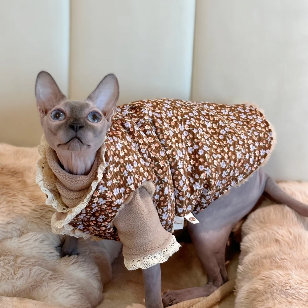 Chaqueta de algodón para gato Sphynx, cálida y suave - imagen 3