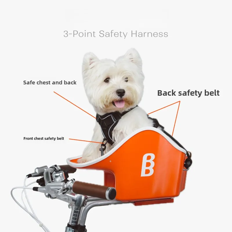 Cesta para mascotas para bicicleta de montaña, productos para asiento frontal para mascotas, estante para perros/gatos, portadores de salida, cochecito, accesorio de ciclismo portátil estable - imagen 2