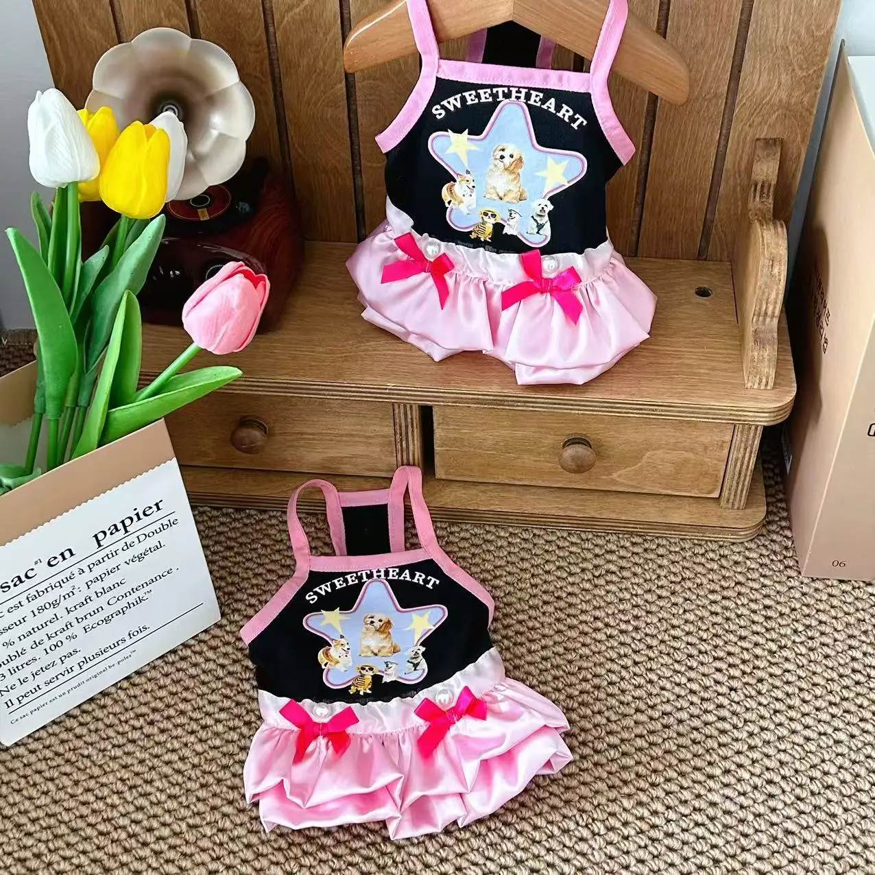 Vestido de malla ligero para perros pequeños – falda esponjosa - imagen 4