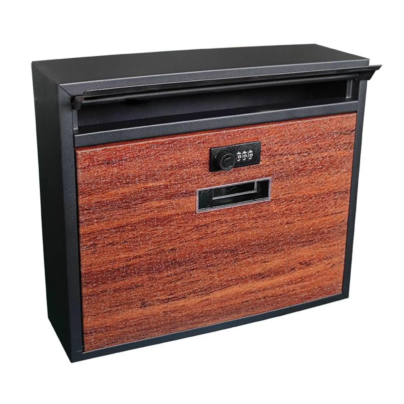 Buzón de montaje en pared, buzón de correo de hierro resistente, práctico con cerradura, buzón de decoración Premium para el hogar, residencial y exterior - imagen 2