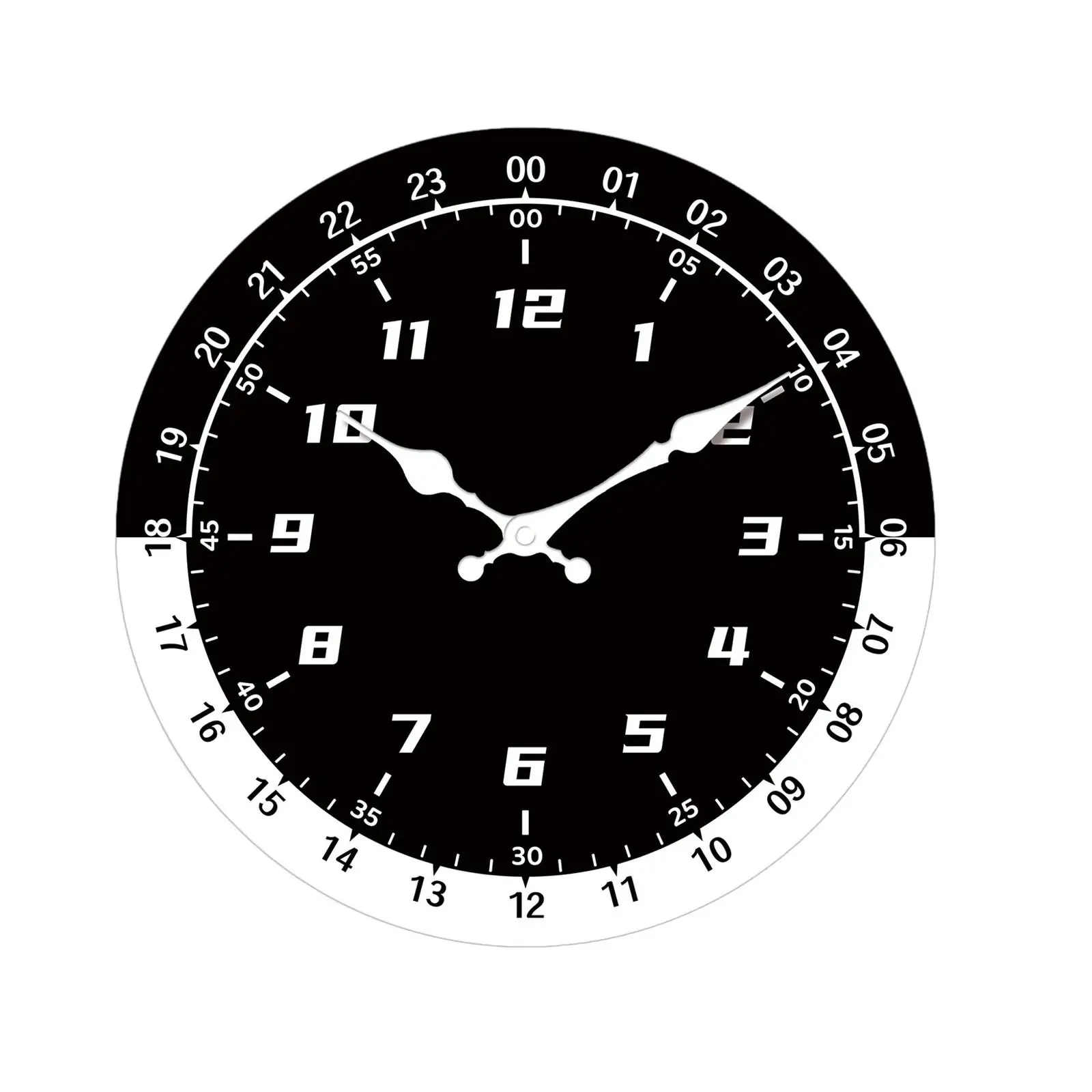 Wall Clock Stylish Quiet Home Decoration Children's Room Dial Pointers Clock Wall Art for Entryway Kitchen Indoor Living Room