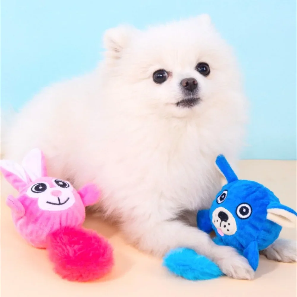 Juguete chirriante con forma de animales para perros pequeños, cosas de peluche, juguetes para masticar para perros, accesorios interactivos para cachorros malalteses - imagen 4