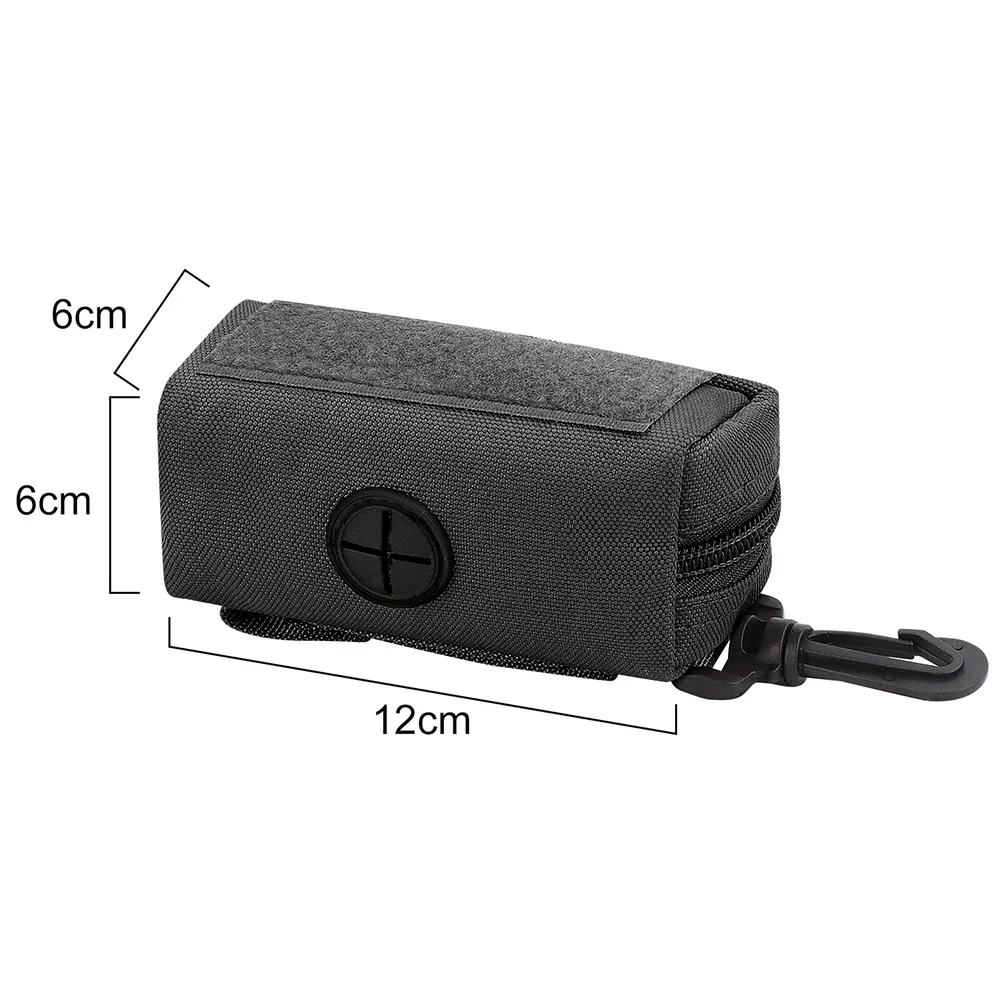 Dispensador de bolsas de basura portátil para perros con parche de velcro y correa para perros, accesorio esencial de limpieza para mascotas al aire libre para uso en arnés de chaleco - imagen 2