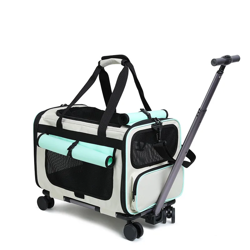 Bolsa con carrito para mascotas, funda portátil Extra grande, cubierta con carrito para perros desmontable, bolsa plegable grande para mascotas, bolsa de transporte de viaje para gatos - imagen 2