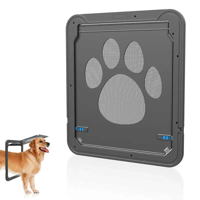 Puerta para mascotas, nueva pantalla magnética bloqueable segura para exteriores, perros, gatos, ventana, puerta, casa, ingresa libremente, bonito jardín a la moda, fácil instalación - imagen 3