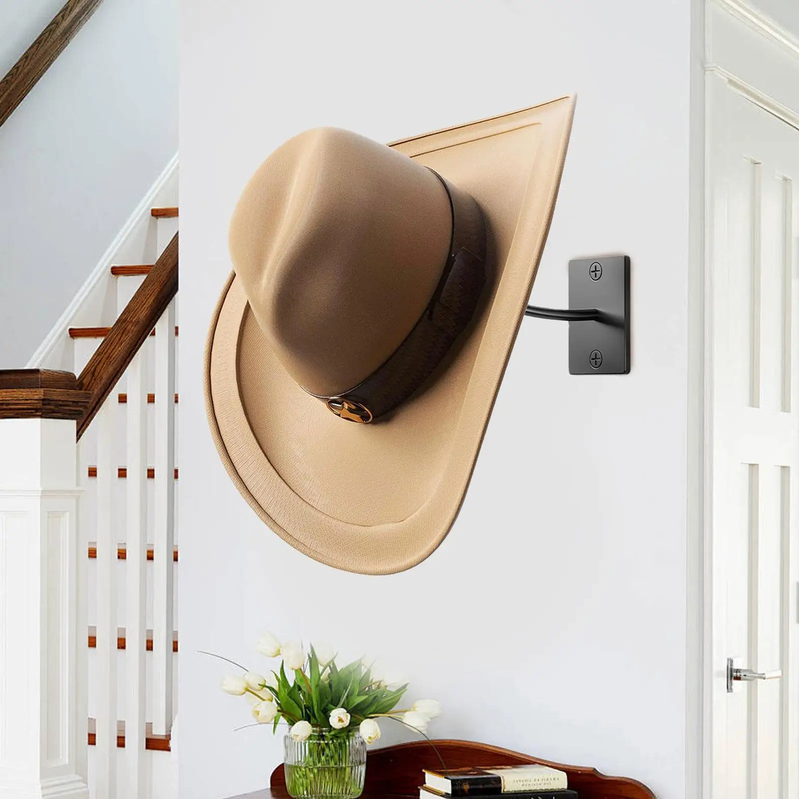 Estante para gorras, montaje en pared, gancho de Metal minimalista para sombreros, organizador de gorras de béisbol, estante para casco para abrigo, armario de entrada, guardarropa - imagen 4