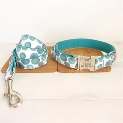 Collar personalizado para perros y gatos con placa de identificación