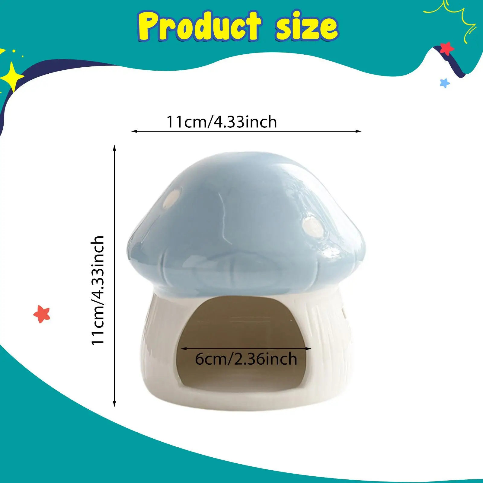 Ceramic Hamster House Small Animal Hideout for Chinchilla Small Animals Rats