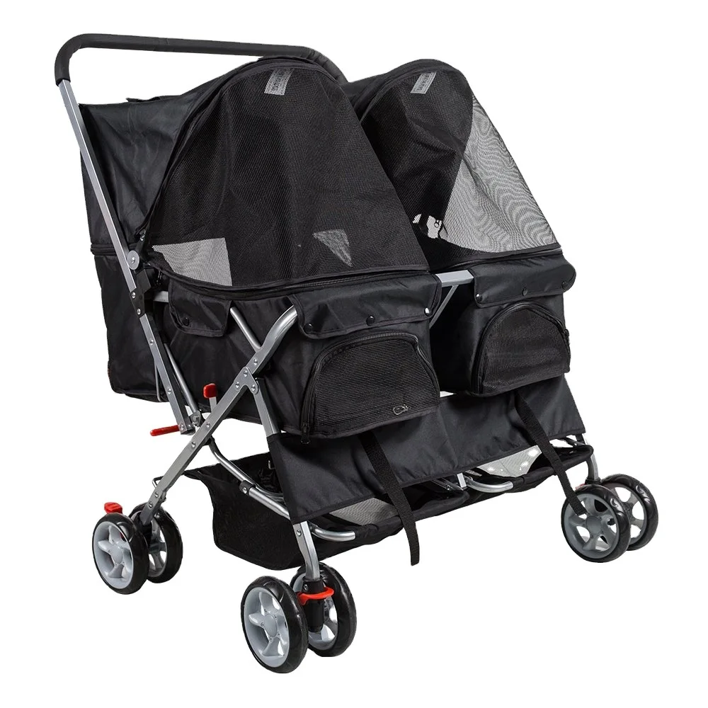 Carrito doble plegado para almacenamiento