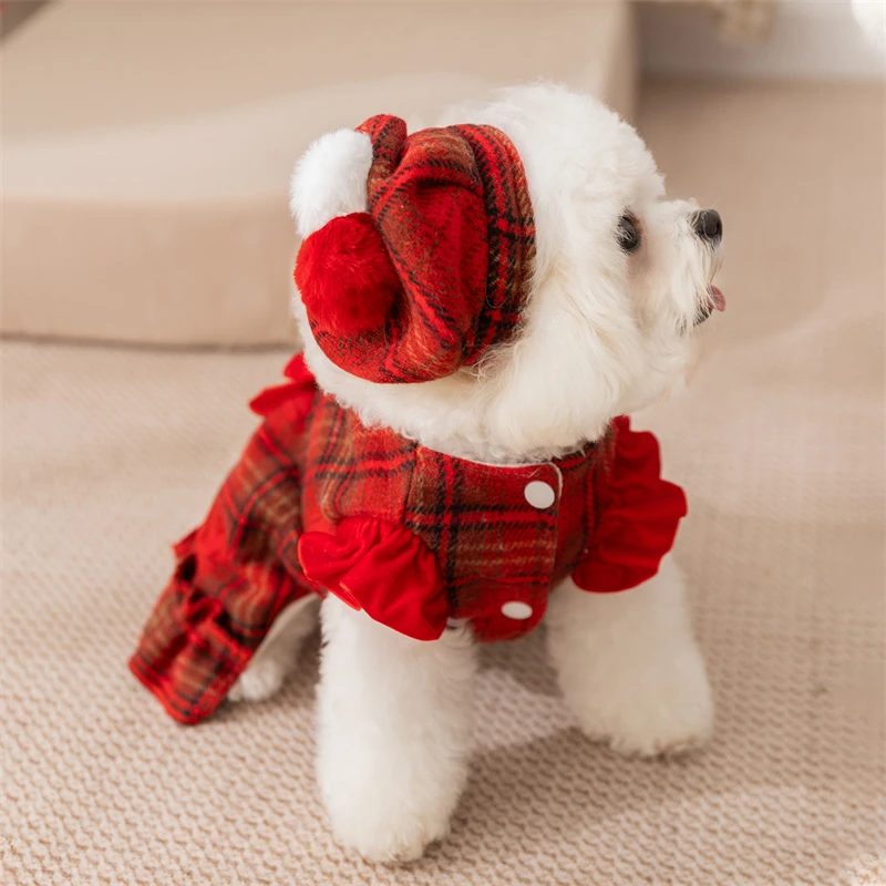 Lazo nudo rojo para Bulldog Francés – Accessorio fiesta cachorro - imagen 2