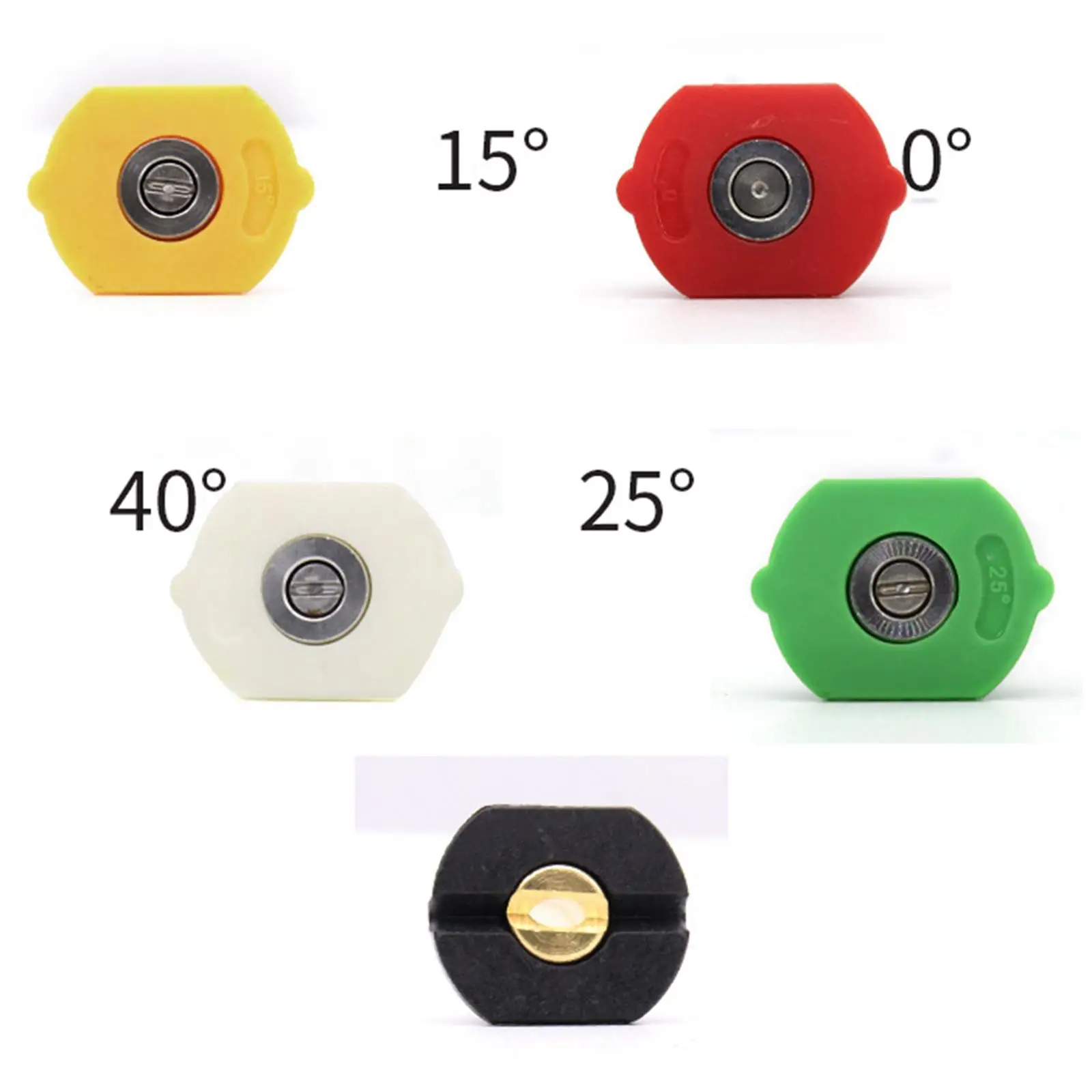 5 puntas de boquilla para lavadora a presión, repuesto profesional multiusos con boquilla de 5 grados múltiples, accesorio de conexión rápida de 1/4" - imagen 4