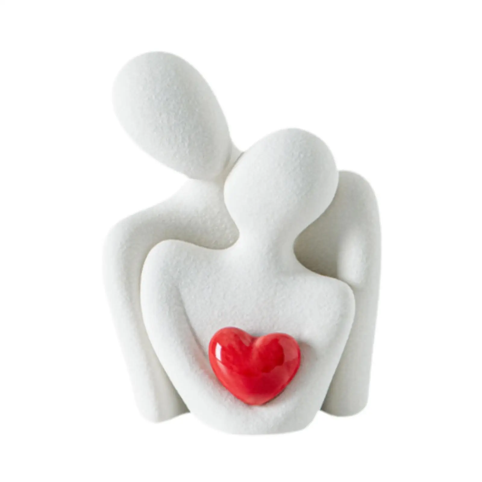 Abstract Ceramic Embracing Couple Figurine Anniversary Gift Romantic Valentines Day Gift for Living Room Decor Decorative