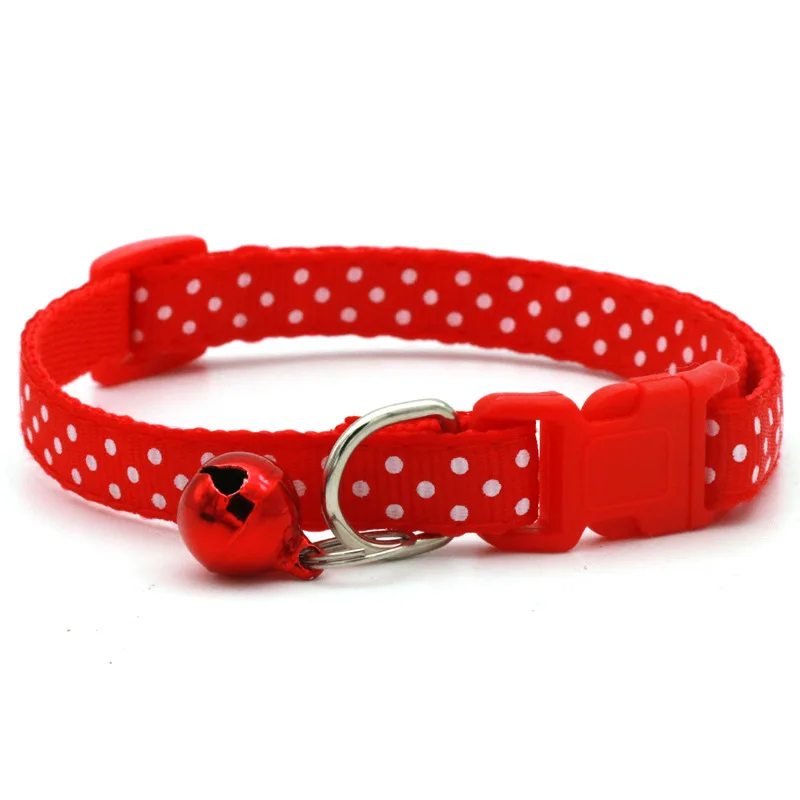 Collar ajustable para perro y gato, accesorio de poliéster con campana y hebilla para perros pequeños - imagen 2