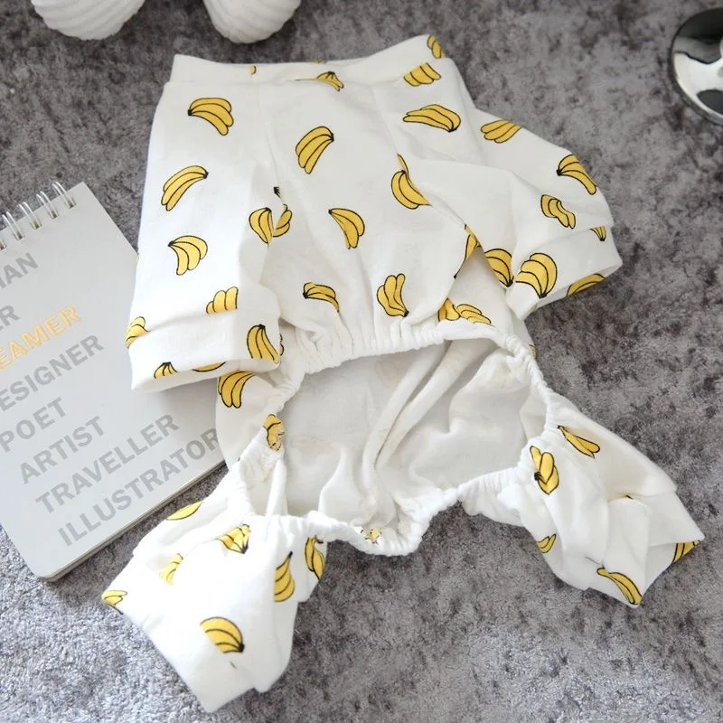 Pijamas de algodón suave para perros pequeños, camiseta interior de Bulldog Francés, Chihuahua, ropa para cachorros con estampado bonito, suministros para mascotas - imagen 5