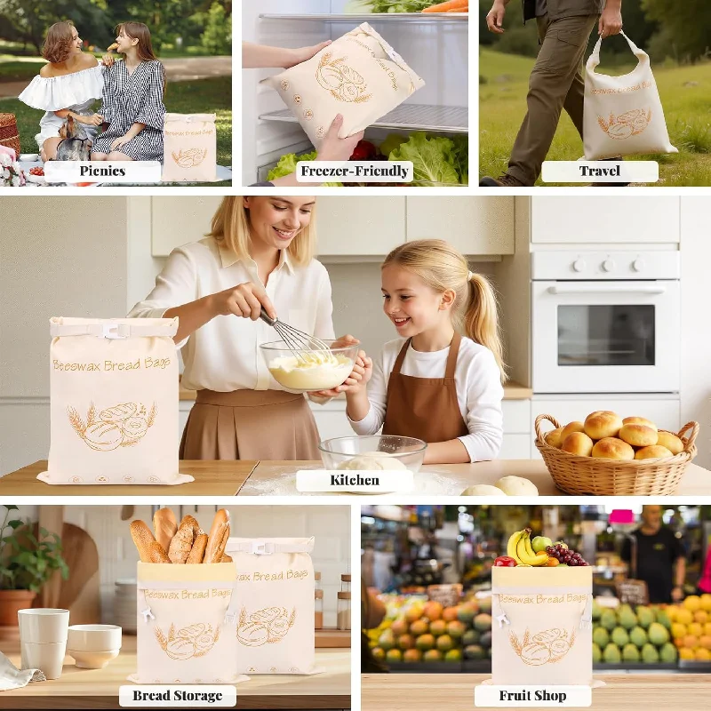 Bolsas cera de abeja reutilizables para comida de gatos y perros - imagen 5