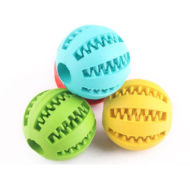 Juguete para mascotas, pelota de comida con fugas, juego para perros, ejercicio, sandía, goma natural, limpiador de alimentos con fugas, juguete elástico para rechinar los dientes - imagen 4
