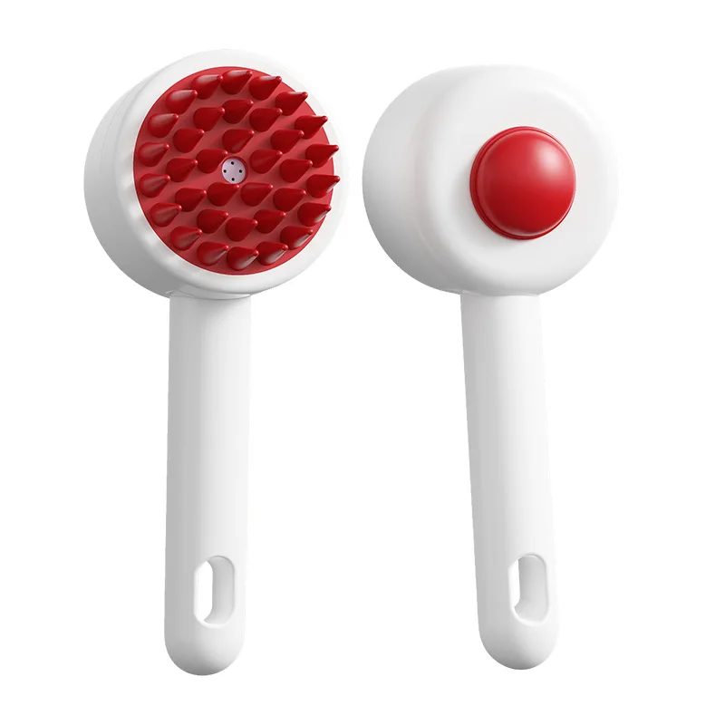 Cepillo de baño para mascotas con dispensador de líquido, peine de limpieza de masaje para gatos y perros, herramienta de aseo en aerosol, deshedding para desenredar - imagen 5