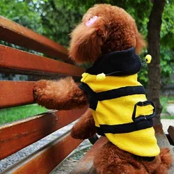 Disfraz abeja para perros con alas y capucha