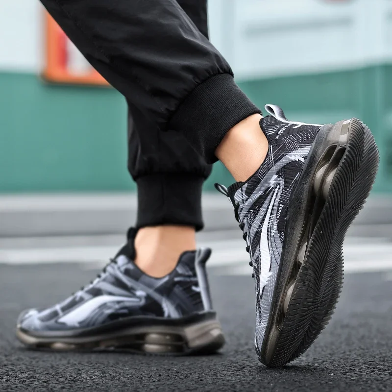 Zapatillas de baloncesto de moda para hombre, cómodas y antideslizantes, transpirables, absorbentes, adecuadas para actividades al aire libre de hombres - imagen 4