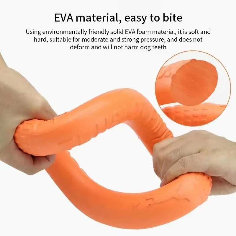 Juguetes para perros, discos voladores para mascotas, anillo de entrenamiento para perros EVA, extractor, juguetes resistentes para perros, anillo flotante para morder para cachorros, juguete interactivo - imagen 5