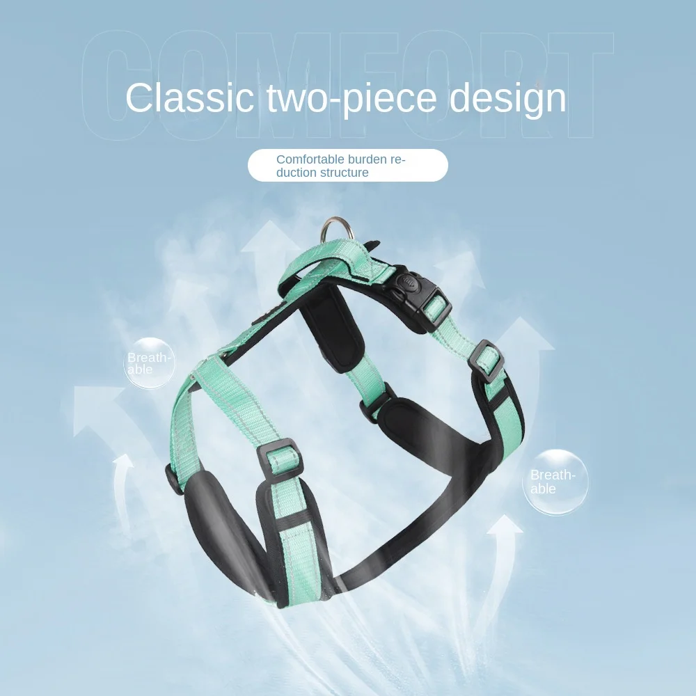 Arnés antiescape para perros con asa, arnés de nailon para perros, chaleco reflectante, perros pequeños y medianos, Bulldog Francés, suministros para caminar para mascotas - imagen 3