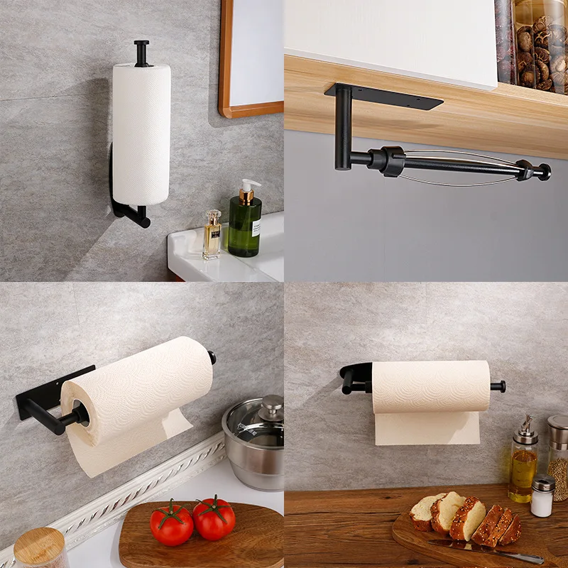 Soporte papel cocina sin perforar para gatos y perros de acero inox - imagen 2
