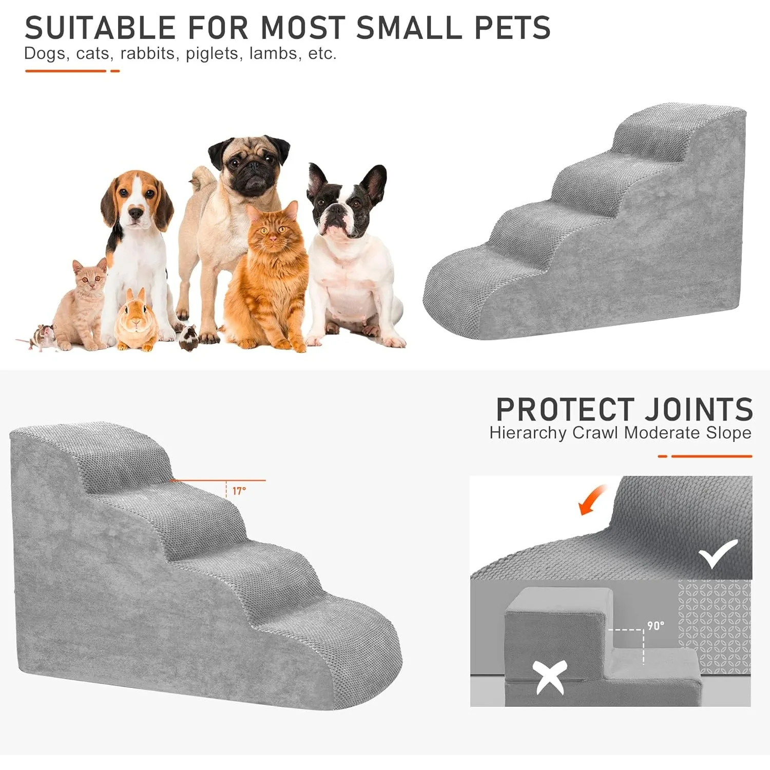 Escaleras antideslizantes estables para perros y gatos pequeños - imagen 4