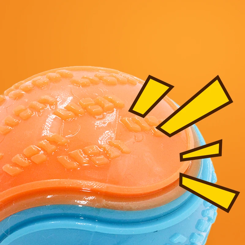 Juguetes interactivos para perros, juguetes suaves de TPR para limpieza de dientes de mascotas, resistencia a mordeduras, juguete de pelota chirriante para perros - imagen 5