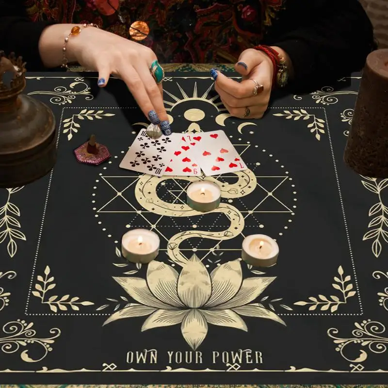 Mantel de astrología para decoración de habitación, suministros de Altar, tapete de Tarot, péndulo, 75x75cm - imagen 2