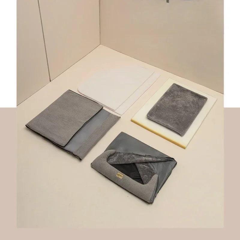 Perrera que mantiene el calor en invierno, extraíble, lavable, cerrada, casa para perros, productos para mascotas, suministros, accesorios para camas, esteras suaves y cálidas - imagen 5