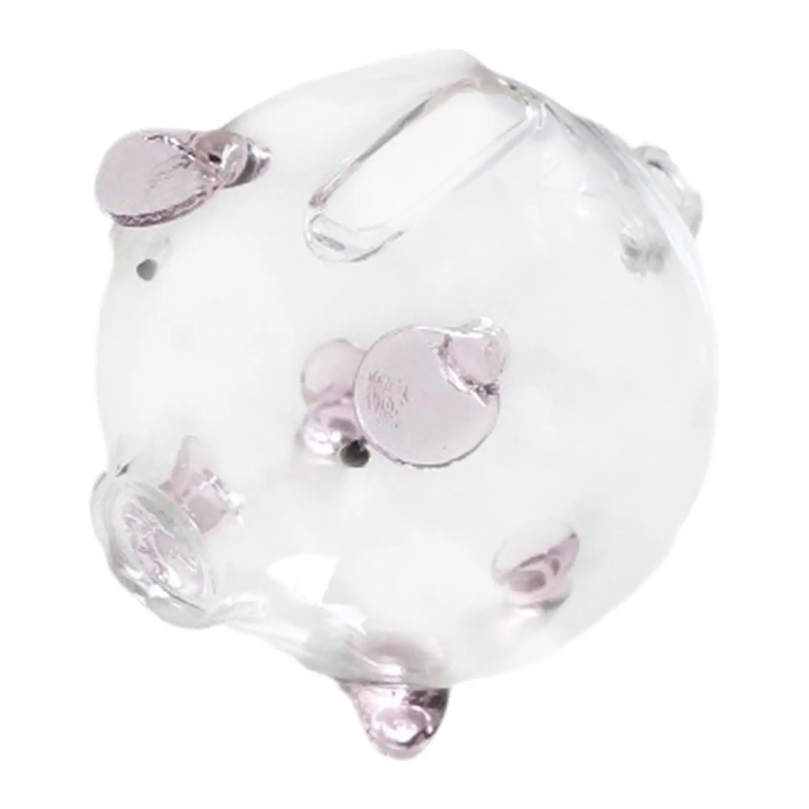 Clear Glass Pig Piggy Bank,Saving Pot Saving Jar Money Bank for Baby Shower Nursery