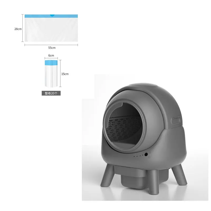 Els bolsas de basura reemplazadas para mascotas-1 rollos (20 piezas) bolsas de receptáculos de residuos de arena para gatos para Els pet S20 caja de arena automática para gatos - imagen 2