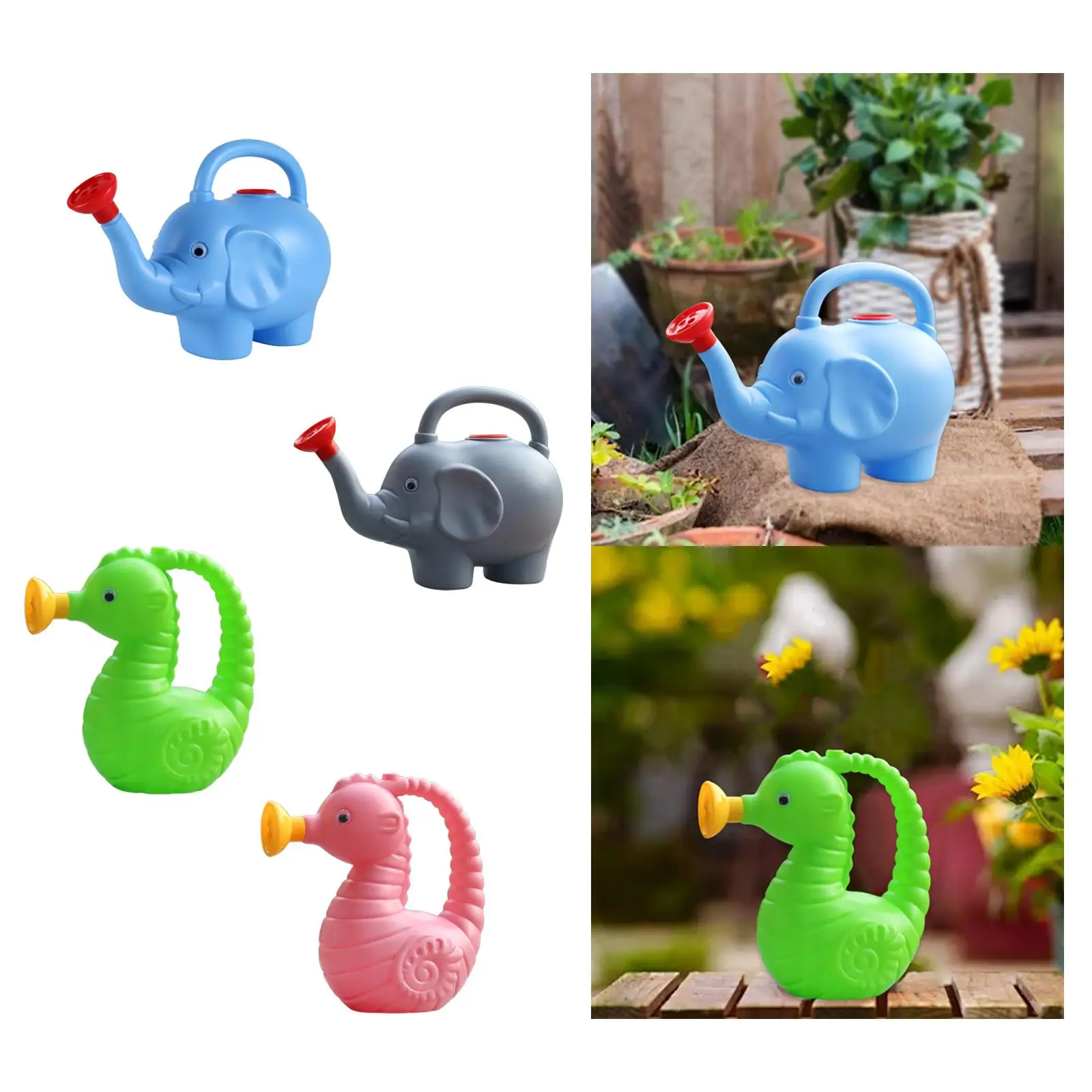 Animal Watering Can Gardening Tool Long Spout Kids Gift Animal Shape Portable Handle Modern Garden Water Can for Patio Bonsai