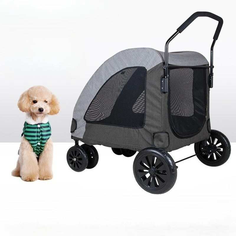 Cochecitos gigantes para perros, carrito múltiple para mascotas, cochecitos para perros grandes y gatos, carrito para mascotas - imagen 2