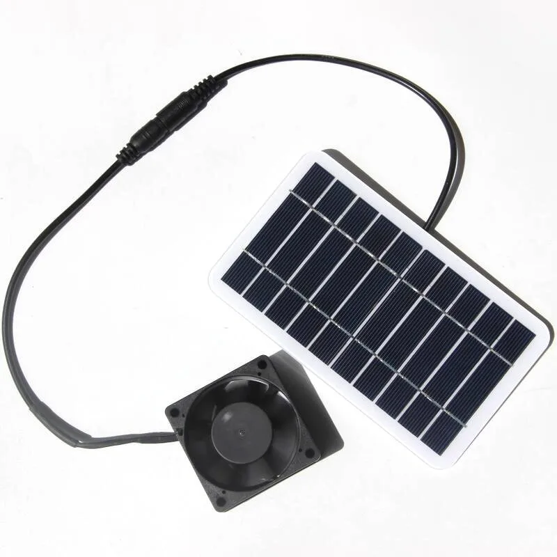 Ventiladores de panel solar de 2,5 W, extractor solar para mascotas, ventilador de flujo de aire para perros y gatos, productos para mascotas - imagen 3