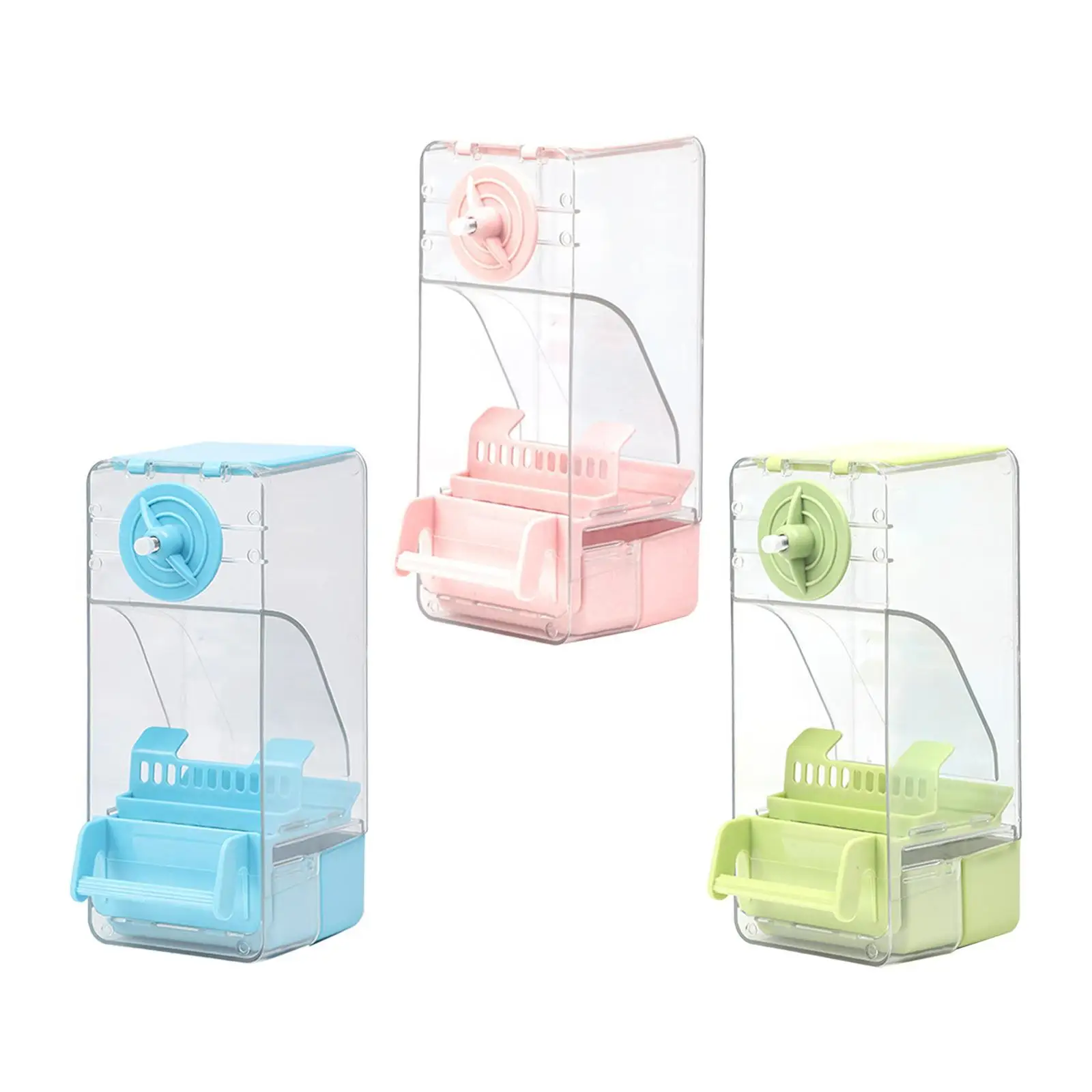 Bird Feeder Clear Hanging Feeding Station for Budgerigar Lovebirds Cockatiel