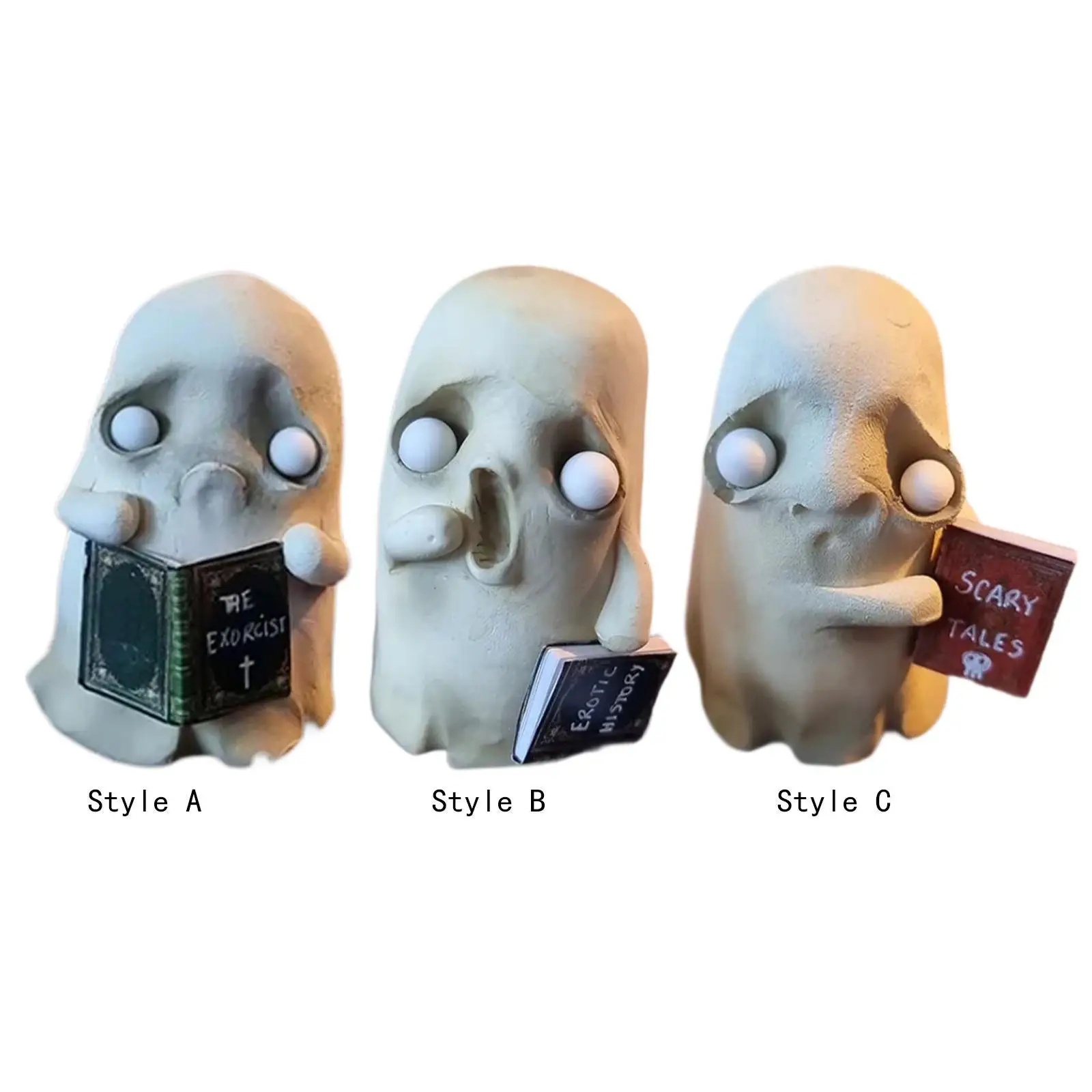 Miniature Ghost Figurine Cute Table Landscaping Accessories Holiday Festival Multifunctional Desktop Halloween Ghost Figurine