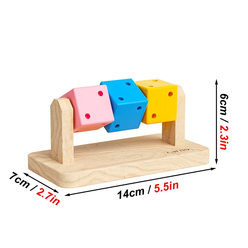 Juguete interactivo para masticar en forma de cubo de Rubik, divertido y colorido, para mascotas pequeñas, pájaros, loros, hámsteres, juguetes para aliviar el aburrimiento, 1 ud. - imagen 2