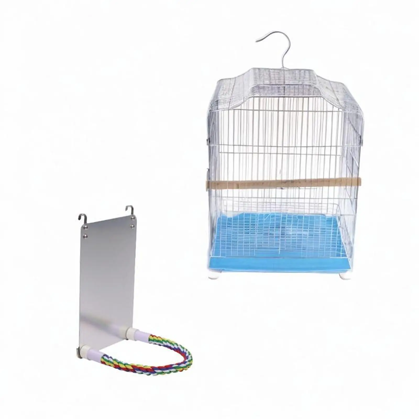 Bird Mirror for Parrots Hanging Bird Perch for Lovebirds Parakeet Cockatiels Bird Mirror for Parrots Hanging Bird Perch for Lovebirds Parakeet Cockatiels